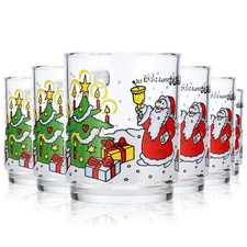 6x Weihnachtsbecher 0,2l Glühweintasse Grogtasse "Weihnachtsmarkt"   