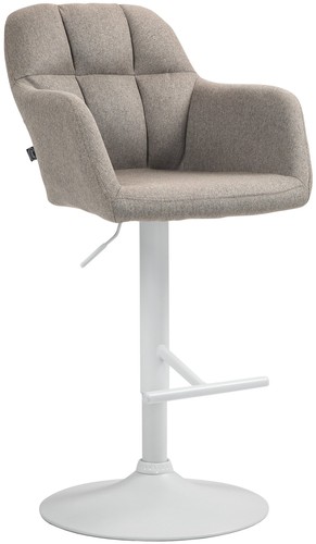 Barhocker natoma stoff weiß - barhocker,