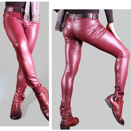 Herren kunstleder skinny - herren, hosen
