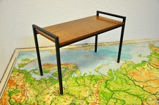 schöne seltene 50er Blumenbank Sitzbank Bank Beistelltisch mit Metallgestell