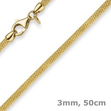 3mm strickcollier kette - 3mm,