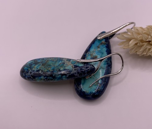 Edle tropfenohrringe mit blaue - edle,