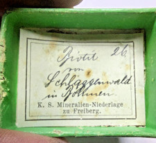 Biotit oder Zinnwaldit von Schlaggenwald in Tschechien    historischer Zettel