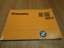 BMW 1602 1802 2002 2002 tii Betriebsanleitung 1973 Bedienungsanleitung BA