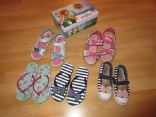  5 x Schuhe XXL Paket Gr 30 31 32 Sandalen Frozen Elsa Anna Minnie Mouse Glitzer