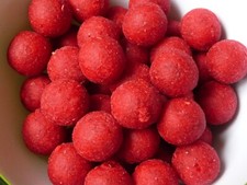 Boilies, Erdbeere Vanille, 250 g, 19 mm, rot, Karpfenangeln, Angelköder