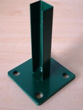 Kraus Standfuß 100 x 100 mm für Rundpfosten 42 mm Grün Gartenzaun 069-00850