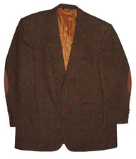 " HARRIS TWEED " Herren- SAKKO / JACKETT " die form " in braun ca. Gr. 52