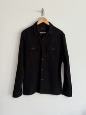 Allsaints "Humboldt" dickes Shirt Overshirt Shacket schwarz Large
