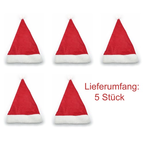 Weihnachtsmannmütze - 5x,