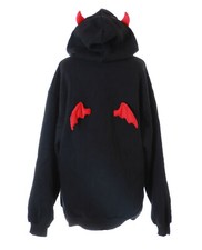 TS-247 Schwarz Fledermaus 3D Flügel Satanshorn Kapuzen Sweatshirt Hoodie