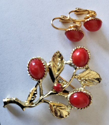 Vintage schmuckset brosche - vintage,