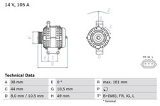 Lichtmaschine Generator für Mini R50 R53 Cabrio R52 01-04 Bosch