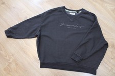 ⭐️ SuperDry ⭐️kultiges Retro Sweatshirt Oversize Fit S 44 Anthrazit schwarz ⭐️