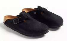 Birkenstock Boston Schwarz Weichbettung 37-40 Clogs Wildleder Original