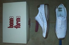 Damen Halbschuhe Schuhe BONNE FORME Größe 7 weiß Echtleder ** NEUWERTIG **