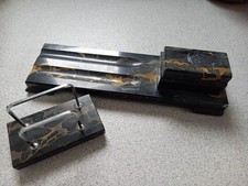 Antike Schreibtisch-Garnitur Marmor Stilvoll Büro 