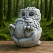 Steinfigur uhu eule kauz - steinfigur,