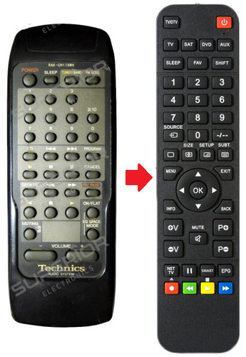 Ersatz fernbedienung technics - fernbedienung,