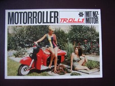 VEB Industriewerke Ludwigsfelde Motorroller Troll 1 mit MZ-Motor, Prospekt, DDR