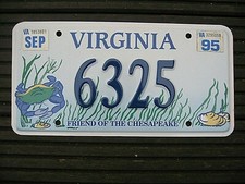 Original US Kennzeichen  V i r