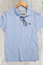 Lacoste Polo Shirt "Slim Fit" - Helles Blau/Türkis, Größe M