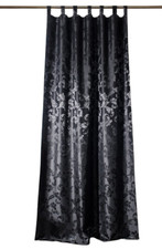Schlaufenschal Lyon schwarz Barock 140x245cm Vorhang mit Schlaufen Schal Gardine