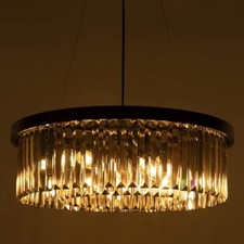 Moderne Kristall Vintage Decken Leuchte Kronleuchter Wohnzimmer Leuchte Lampenschirm