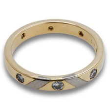 Memory Ring Brillant Ring 585 Gold 14 Kt Gelb-Weißgold Damen Wert 1500,-
