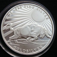 Silver Bull Silver Round 999