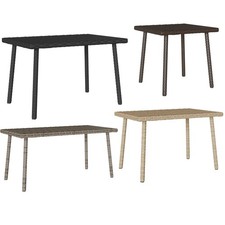 Garten Couchtisch Rechteckig Poly Rattan Gartentisch Terrassentisch Balkontisch