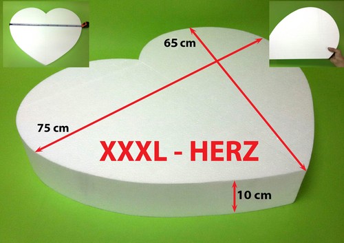 Herz cm 2 teiliges - 75/65/10, 2-teiliges
