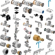 Uponor UniPipe Rohr MLC & S Press Plus Pressfittings Wandscheibe Winkel Übergang