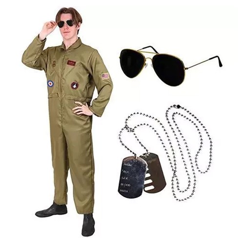 Erwachsene kampfpilot kostüm - erwachsene,