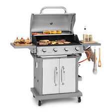 Lucifer 4 Gasgrill 4 x 3,6 kW Brenner 69x45cm Grillfläche Edelstahl Garten mobil