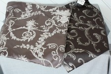 2 Kissenbezüge 50x50 Reißverschluss anthrazit + grau Barocke Ornamente NEU