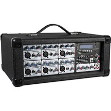 Soundlab 120W Powered 6-Channel Mixer Amplifier with Graphic & Media Player