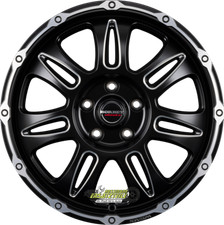 4x Borbet CW8 black rim window