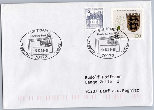 Sonderstempel stuttgart 2001 - stuttgart,