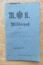 Militärpaß FREIKORPS LÜTZOW