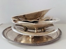 4 versilberte sehr alte