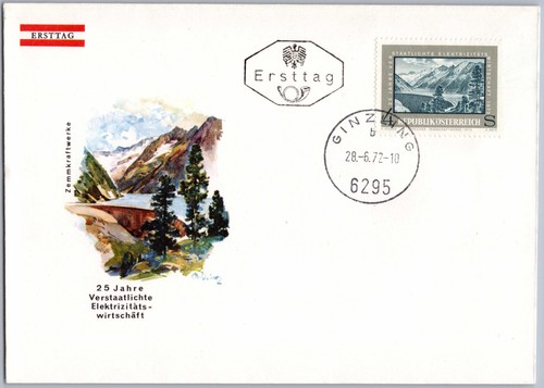 österreich fdc ginzling - ginzling, 1972