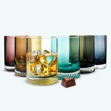 6 bunte Whiskygläser 300ml