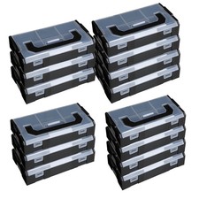 SORTIMO Systembox L-BOXX Mini anthrazit Deckel transparent 14 Stück