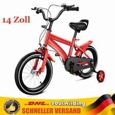 14 Zoll Kinderfahrrad Jungen Mädchen 3 Rad Fahrrad ab 3-6 Jahre mit Stützräder