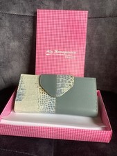 Damen Börse Geld Beutel Portemonnaie Tasche mit Reißverschluss Leder 