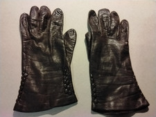 Leder Damen Handschuhe braun -