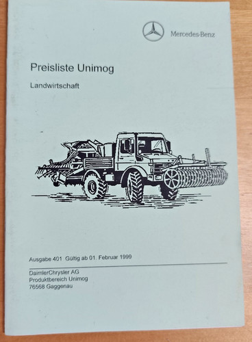 Original preisliste unimog - preisliste,