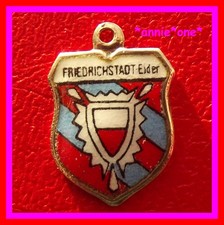꧁ BETTELARMBAND anhänger NORDFRIESLAND wappen FRIEDRICHSTADT EIDER silber 800 ꧂