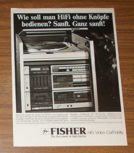 Seltene werbung vintage fisher - werbung,